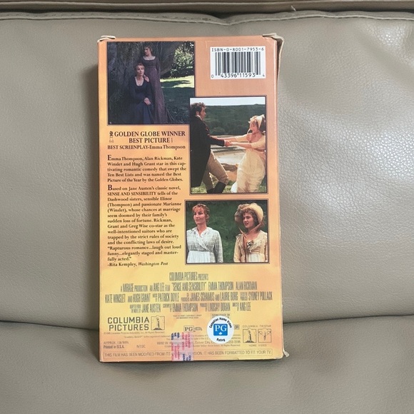 Sense And Sensibility 1995 VHS Video Cassette - Picture 3 of 3